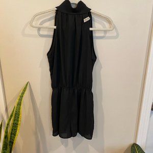 Lovely Day Black Backless Romper